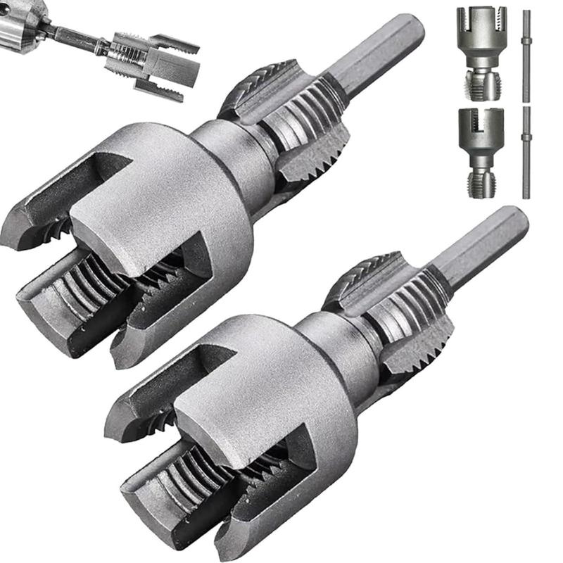 Power Tools For Workshop - 1セットパイプねじ切り工具一体型内外管ねじ切り工具電動ドリル対応PVCパイプねじ切りキット