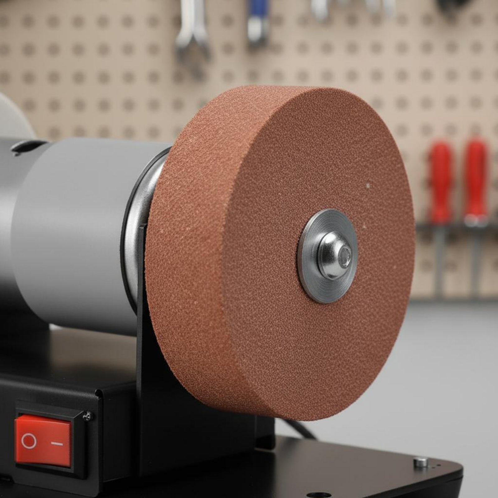 Power Tools For Workshop - ミニベンチグラインダー多機能小型カウンタートップグラインダー電動工具7段階速度調整可能なワークショップ装置ガレージ用ポータブル