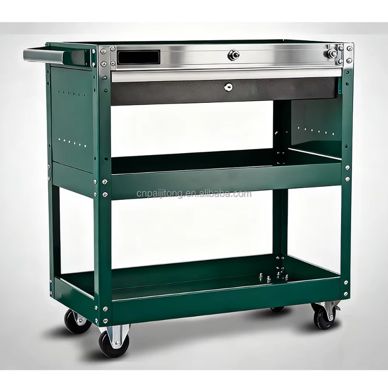 Tools Trolley For Workshop - 2026年式ガレージツールカート、ワークショップトロリー、金属製ガレージツールキャビネット、金属製ツールボックス収納キャビネット（キャスターとハンドル付き）、ワークショップカート