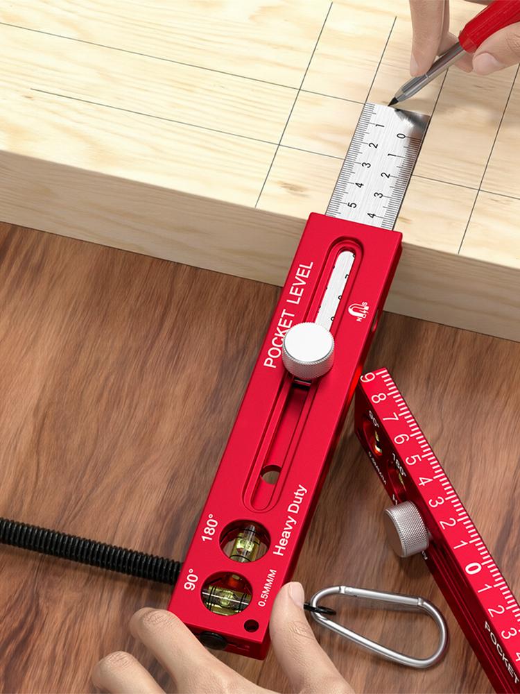 磁気木工定規アルミ合金レベルマーキングゲージメートル法インペ - Marking Tools In Workshop のレビューと価格