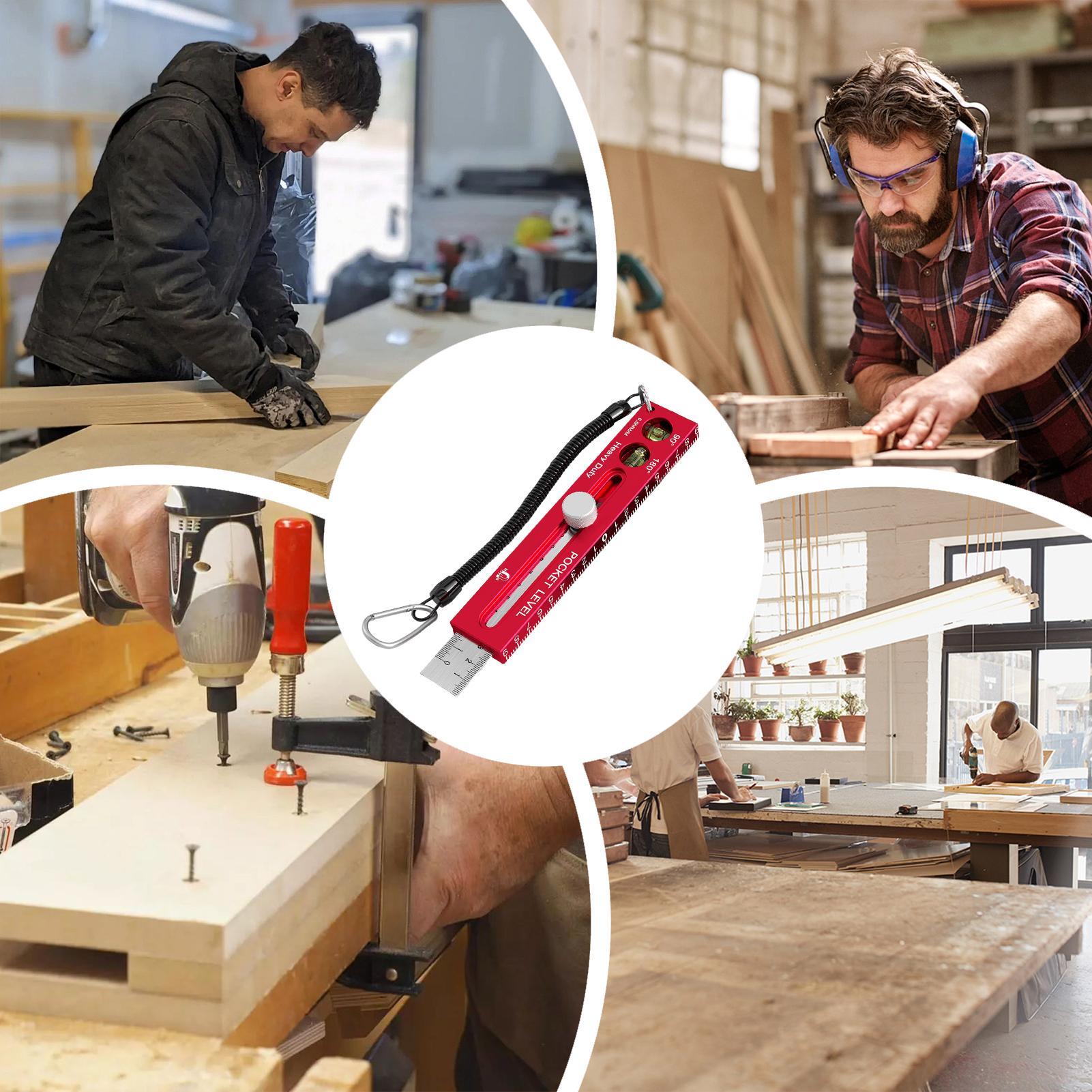 磁気木工定規アルミ合金レベルマーキングゲージメートル法インペ - Marking Tools In Workshop のレビューと価格