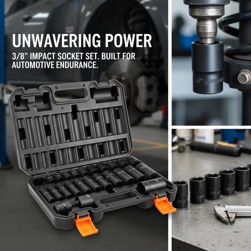 3/8インチドライブインパクトツールキット 25ピース SA - Marking Tools In Workshop のレビューと価格