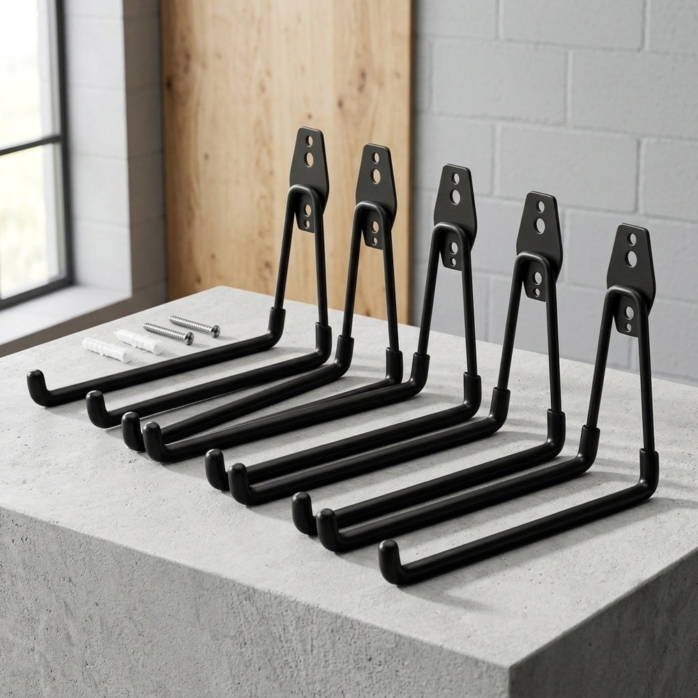 黒色の7.7インチスチール製壁掛けフック、ガレージ、作業場、 - Workshop Tools Hanging のレビューと価格