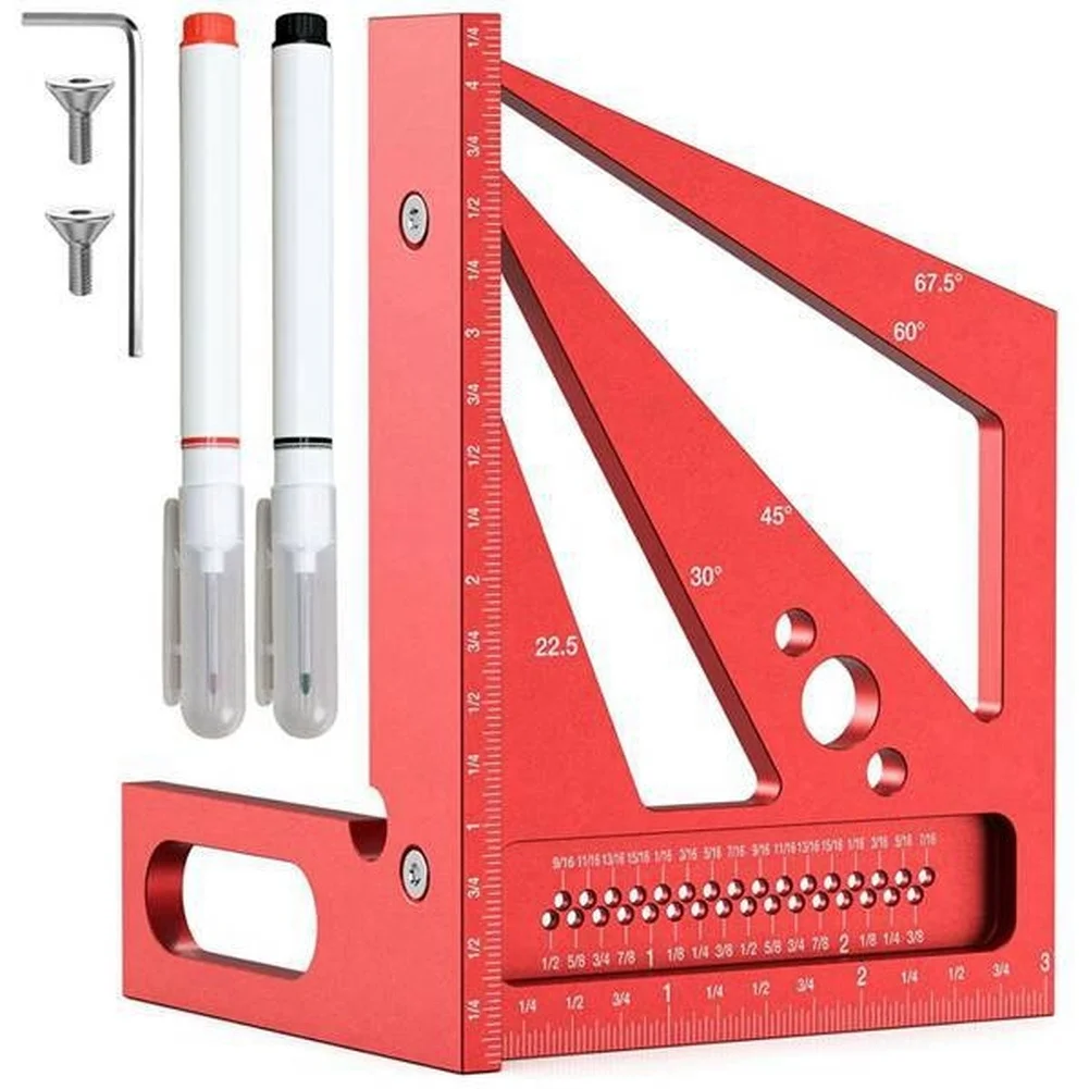 赤色3D多角度測定定規、ワークショップレイアウトマーキング用 - Marking Tools In Workshop のレビューと価格