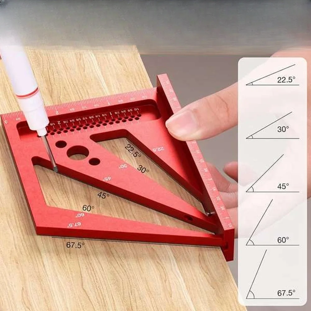 赤色3D多角度測定定規、ワークショップレイアウトマーキング用 - Marking Tools In Workshop のレビューと価格